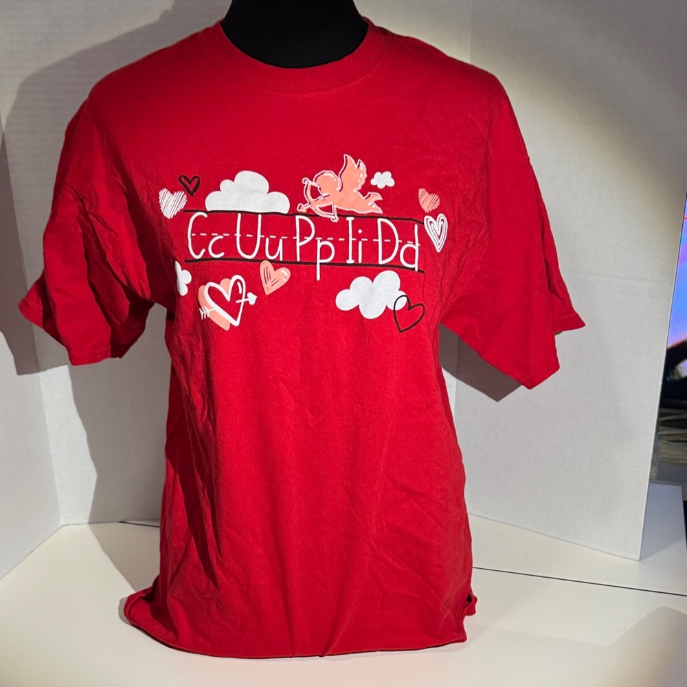 Red Cupid Graphic Tee - Unbranded